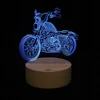 Moxomi LAMPA 3D LED MOTOR HARLEY DAVIDSON MOTOCYKL 16 KOLORÓW DREWNO
