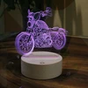 Moxomi LAMPA 3D LED MOTOR HARLEY DAVIDSON MOTOCYKL 16 KOLORÓW DREWNO