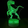 Moxomi LAMPA 3D LED USB DINOZAUR Naktinė lempa dla DZIECKA 16 KOLORÓW