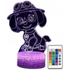 Moxomi LAMPA 3D LED USB PSI PATROL PAW SKYE + Pultas BAJKA