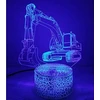 Moxomi Naktinė lempa 3D KOPARKA BUDOWA LAMPA 16 KOLORÓW + Pultas