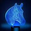 Moxomi Naktinė lempa 3D LED USB KOŃ KONIK GŁOWA LAMPA 16 KOLORÓW PREMIUM Pultas