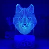 Moxomi Naktinė lempa 3D LED USB WILK WOLF LAMPA 16 KOLORÓW PREMIUM Pultas