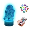 Moxomi Naktinė lempa 3D LED W KSZTAŁCIE STAR WARS R2-D2 16 KOLORÓW Pultas