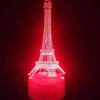 Moxomi Naktinė lempa 3D LED WIEŻA EIFFLA FRANCJA LAMPA 16 KOLORÓW ŚWIECĄCA PODSTAWA
