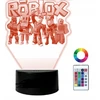 Moxomi Naktinė lempa USB 3D LED Žaidimas ROBLOX LAMPA 16 KOLORÓW + Pultas