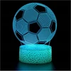 Moxomi NAKTINIS LEMPAS 3D LED FUTBOLO LEMPAS 16 SPALVŲ + NUOTOLINIO PULTAS
