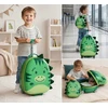 Mpmax DINOSAUR 3D LED KELIONINIS LAGAMINIŲ RINKINYS VAIKŲ BAGAŽUI ANT RATŲ KUPRINĖS