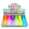 Mpmax SLIME TUBES PLASTIC PASTE GLUTY DIDELIS RINKINYS VAIKAMS, SPALVINGAS 6 Vnt.