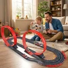 Mtoys ELEKTROS LENKTYNŲ TRAKAS 560cm 3in1 kilpos ROUTE 2 AUTOMOBILIAI LICENCUOTI AUDI R8
