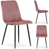 MUFART Aksomu apmušta aksominė kėdė svetainei, virtuvei, valgomajam, Róż Simple