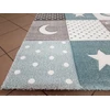 Multi Decor Dywan FORKIDS 3D 80x150 w GWIAZDY GWIAZDKI turkus