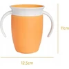 Munchkin Miracle 360° treniruočių puodelis su rankenėlėmis, oranžinis, 207 ml