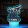 Murrano Lampka Nocna 3D LED Dinozaur T-Rex Prezent dla Chłopca Dzieci na Urodziny