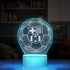 Murrano Lampka Nocna LED 3D FC Barcelona Futbolo kamuolys Prezent dla Dziecka Chłopca