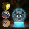 Murrano Lampka Nocna LED 3D FC Barcelona Futbolo kamuolys Prezent dla Dziecka Chłopca