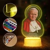 Murrano Lampka Nocna LED 3D su Imieniem Jan Paweł II Papież Polak Prezent dla Babci