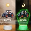 Murrano Lampka Nocna LED 3D su Imieniem Traktor Class Ciągnik dla Dziecka Nastolatka