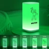 Murrano Lampka Nocna LED RGB su Imieniem Pikselowy Ludzik Dotyk Prezent na Urodziny