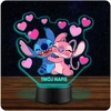 Murrano Naktinė lempa LED Lilo i Stich Angel 3D + Pultas prezent dziecka URODZINY