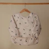 Mushie Bib su ilgomis rankovėmis prijuostė – WHALES