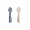 „Mushie First Baby Spoons“ 2 pak. – „Tradewinds“ / „Shifting Sand“.