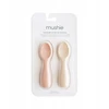 Mushie Self-Eating Spoons 2 pakuočių skaistalai / Shifting Sand