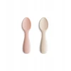 Mushie Self-Eating Spoons 2 pakuočių skaistalai / Shifting Sand