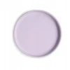 Mushie: silikoninė kūdikio lėkštė su Soft Lilac siurbtuku