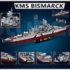 Mūšio laivas BISMARCK 1849 EL 75.2 CM 1:350 LAIVŲ BLOKAI 2in1 SLUBAN M38-B1102
