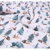 MUSLINO LAKŠTAS SU elastine juostele vežimėliui, gondolai, lopšiams, MUSLIN FOREST BabyLux