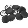 MYGTUKAI 10 Vnt. 25 mm APVALIOJO METALO SIUVIMO DEKORACINIS ANTRACITO AUDINIS