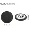 MYGTUKAI 10 Vnt. 25 mm APVALIOJO METALO SIUVIMO DEKORACINIS ANTRACITO AUDINIS