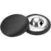 MYGTUKAI 10 Vnt. 25 mm APVALIOJO METALO SIUVIMO DEKORACINIS ANTRACITO AUDINIS