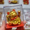 Myhomelife Figūrėlė szczęścia machający Maneki Neko japoński kotek na baterie słoneczną