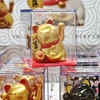 Myhomelife Figūrėlė szczęścia machający Maneki Neko japoński kotek na baterie słoneczną