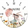 Naklejkomania Laikrodis ścienny do Przedszkola su nazwą grupy Zajączki Laikrodis vaikams 50cm