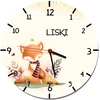 Naklejkomania Laikrodis ścienny Nazwa grupy do Przedszkola Liski Zegary vaikams 50cm