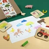 Nakleo MEDINIAI PIEŠYMO ŠABLONAI Kūrybinis ūkis MONTESSORI Mokymasis vaikams