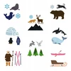 Nakleo Šablonai piešimui ir tapybai vaikams KŪRYBINIS RINKINYS 8 vnt Arctic