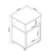 Fotelis Home4You Naktinis staliukas LESTER 40x36xH60cm Melaminas