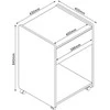 Fotelis Home4You Naktinis staliukas LESTER 43x40xH64cm Melaminas