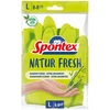 Natūralaus latekso pirštinės su bambukų ir medvilnės pluoštu. SPONTEX NATUR FRESH, M