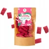 Naturalnie Zdrowi RASPBERRY Gumirolls su skaidulomis 80g, tirpios jogurtinės gumos be cukraus