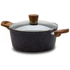 Nava Puodas granitas su stikliniu dangteliu NATURE 24 cm, 4 l