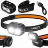 Neo Tools NEO PAKRAUJAMAS PRIEKINIS ŽIBINTAS GALINGAS XPT LED 1200mAH USB-C JUDĖJIMO JETUVAS