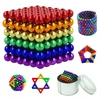 Neocube magnetiniai blokeliai 3D rutuliukai 5mm Vaivorykštė Spalvingas žaislas 216 vnt.