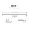 Nerūdijančio plieno dušo latakas BIELBET Tile Insert Brusched, 800 mm