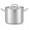 Nerūdijančio plieno puodai 5L HENDI Kitchen Line 20x16cm Puodai su dangteliu