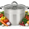 NERŪDIJANČIO PLIENO PUODAS 10L GASTRO INDUKCINIS 26CM AUKŠTAS DIDELIS ROSSNERIS